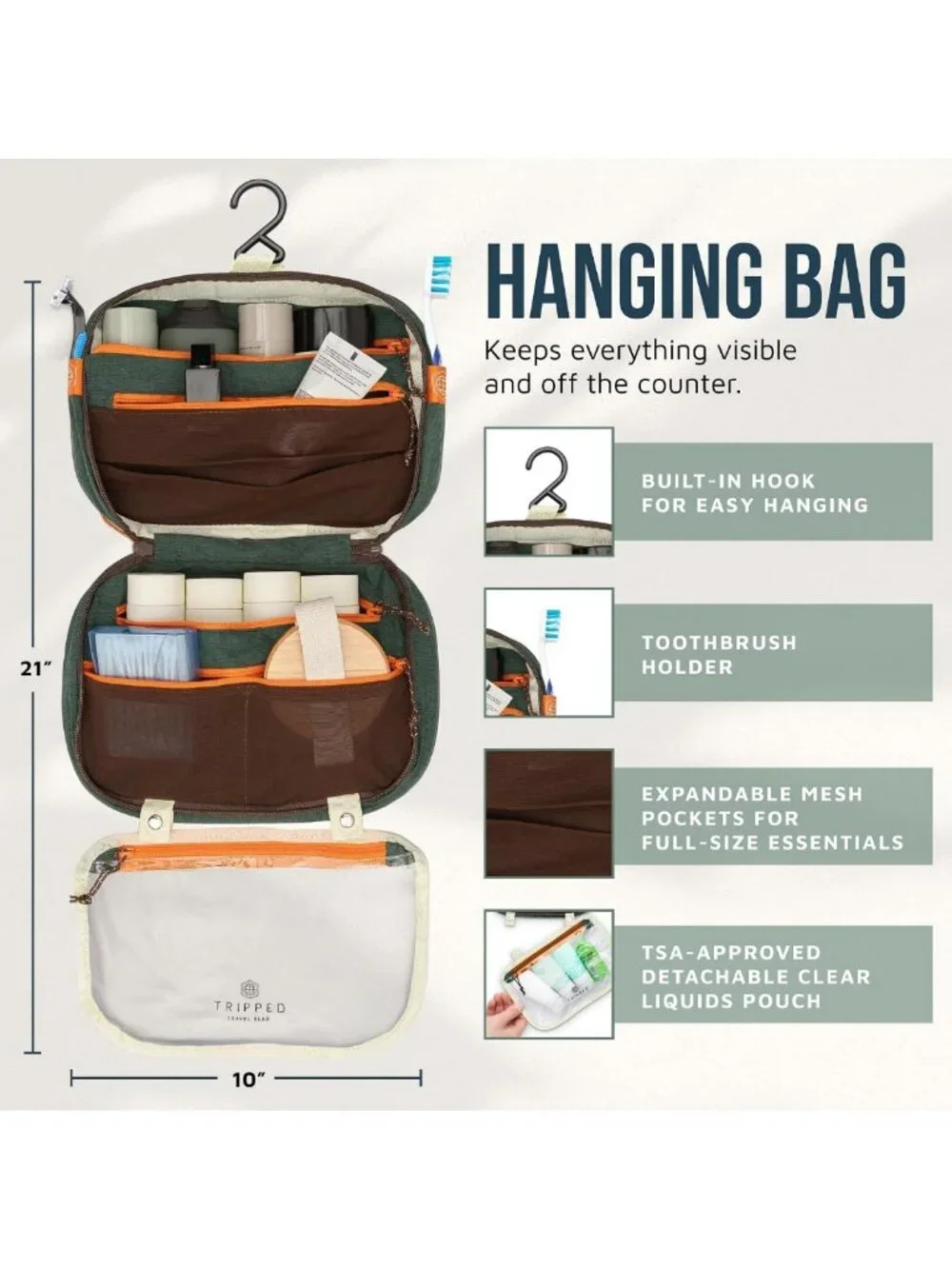 3-Piece Travel Toiletry Bag Set | Compact, Waterproof, Stylish Organizer